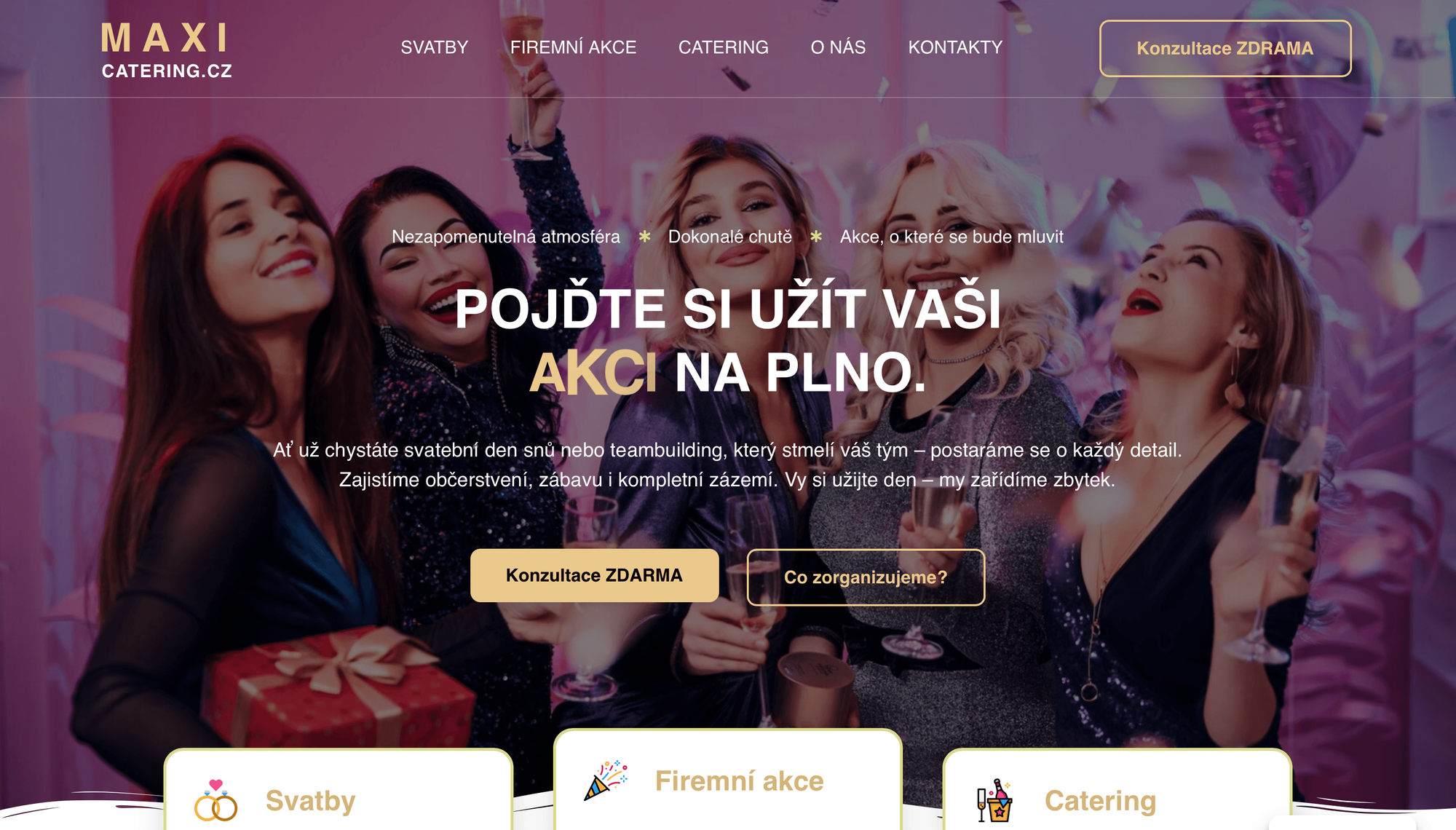 Náhled webu maxicatering.cz